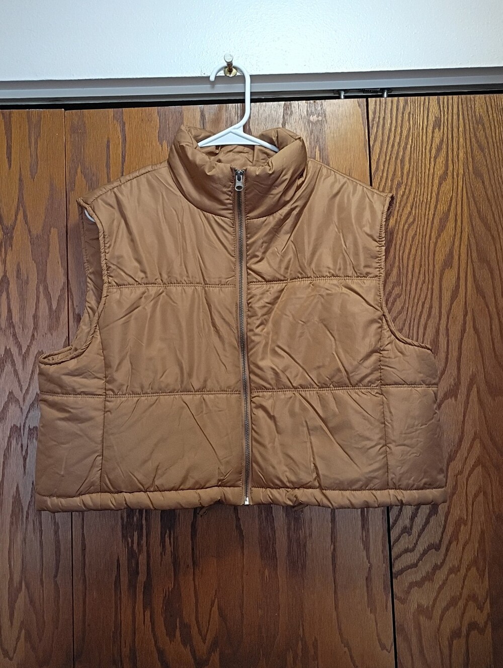 Thread & Supply Tan Puffer Vest - Sleeveless Quilted Jacket